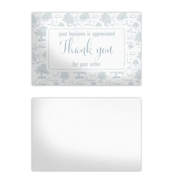 💙25 Premium Cardstock- Blue Toile cards 4 x 6 inch - Picture 4 of 4